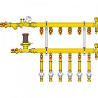 Узел коллекторный отопления этажный GE553-B3, 3/4" x 1/2" / 3 Giacomini