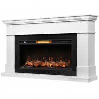 Каминокомплект: Очаг Royal Thermo Aurora RTFP/P-AR40LS, портал California 40, белый Каминокомплект: Очаг Royal Thermo Aurora RTFP/P-AR40LS, портал California 40, белый