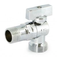Кран Uni-Fitt НН 1/2"х3/4" для подключения стиральных/посудомоечных машин, хромированный
