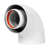 Отвод коаксиальный стартовый универсальный Royal Thermo 60/100, 90 гр. Отвод коаксиальный стартовый универсальный Royal Thermo 60/100, 90 гр.