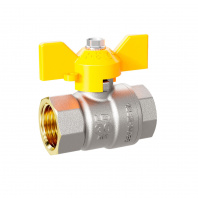 Кран шаровой латунный для газа LD Pride 47.32.В-В.Б GAS Ду 32 Ру25 (бабочка с бир.) Кран шаровой латунный для газа LD Pride 47.32.В-В.Б GAS Ду 32 Ру25 (бабочка с бир.)