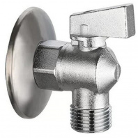 Кран VIEIR шаровый угловой 1/2"x1/2" хром. с отражалелем (120/1) VER54