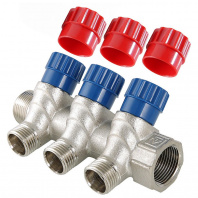 Коллектор с регулировочными вентилями 2 выхода 3/4" * 1/2" (VTc.560.N) (Valtec)