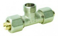 Тройник АРЕ цанговый с 2 адапт. НР 1/2"х20, шт