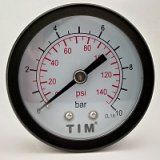 Манометр аксиальный 0-10 бар Ø50мм 1/4" TIM Манометр аксиальный 0-10 бар Ø50мм 1/4" TIM