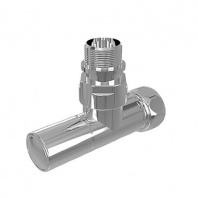 Вентиль угловой Royal Thermo с колпачком, гайкой и наружной резьбой 3/4" х 1/2" гайка - штуцер, пара для полот. Вентиль угловой Royal Thermo с колпачком, гайкой и наружной резьбой 3/4" х 1/2" гайка - штуцер, пара для полот.