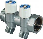 UNI-C КОЛЛЕКТОР SH 1" С ВЕНТИЛЯМИ НР/ВР 4X1/2"НР Ц/Ц38ММ '3И
