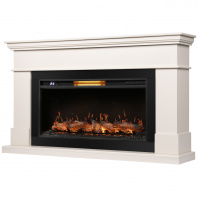 Каминокомплект: Очаг Royal Thermo Aurora RTFP/P-AR40LS, портал California 40, молочный Каминокомплект: Очаг Royal Thermo Aurora RTFP/P-AR40LS, портал California 40, молочный