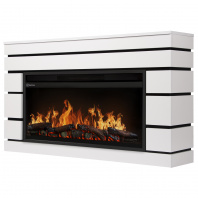 Каминокомплект: Очаг Electrolux EFP/P-3620LS, портал Moderno 36 белый, черный, р/в Каминокомплект: Очаг Electrolux EFP/P-3620LS, портал Moderno 36 белый, черный, р/в