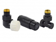 Комплект трехосевой SCHLOSSER STANDARD MINI 1/2" левый, Ral 9005, с термоголовкой MINI M30x1,5