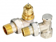 Набор термостатический для радиатора угловой ROYAL THERMO 3/4" Click