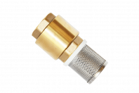 Клапан обратный UNIPUMP с сеткой (1", сетка - нерж., толкатель - пластик) Клапан обратный UNIPUMP с сеткой (1", сетка - нерж., толкатель - пластик)