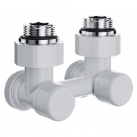 Узел нижнего подключения Royal Thermo Design угловой 1/2"х3/4" EK (белый)