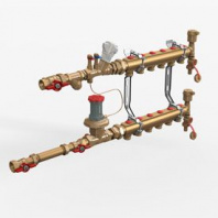 Коллекторный модуль этажный GE550-R2 1" х 3/4" - 4 выхода Giacomini